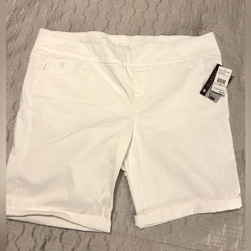 Gloria Vanderbilt Bermuda Super Stretch Waistband Amanda Short 22W - NWT